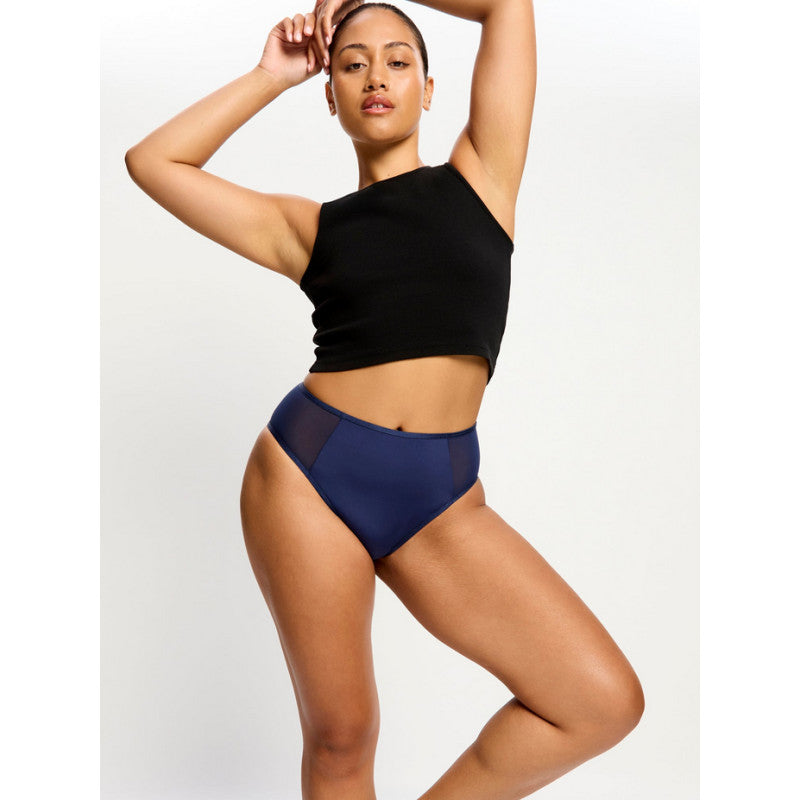 Menstruační kalhotky Modibodi Allure Hi Waist Brief moderate Night sky Blue (MKMAHWBMMNSB)