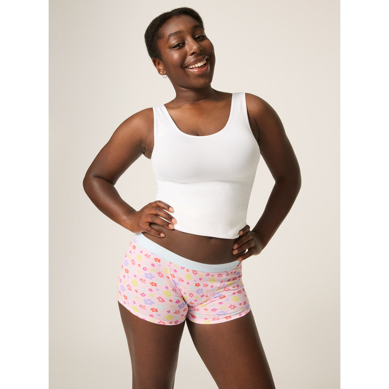 Menstruační kalhotky Modibodi Teen Hipster Boyshort Moderate-Heavy Orchid Pink (MODI4101OP)