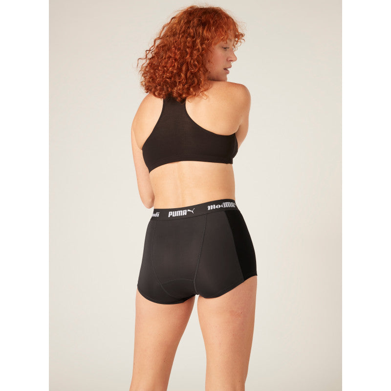 Menstruační kalhotky PUMA & Modibodi Active Boyshort Moderate-Heavy Dark (MODI4097)