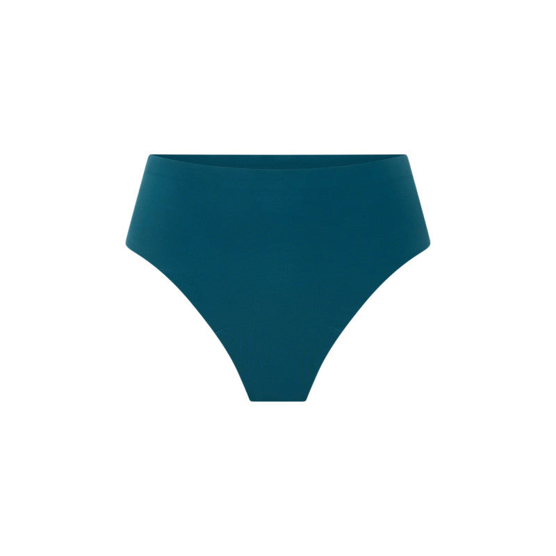 Menstruační kalhotky Modibodi Seamfree Hi Waist Cheeky Moderate Teale Blue (MKMSHWMTB)