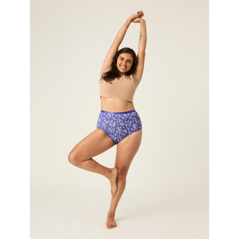 Menstruační kalhotky Modibodi Classic Full Brief Moderate-Heavy Boho Love (MODI4018BL)