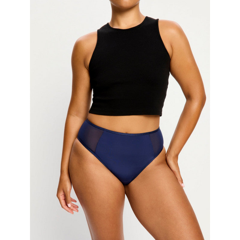 Menstruační kalhotky Modibodi Allure Hi Waist Brief moderate Night sky Blue (MKMAHWBMMNSB)