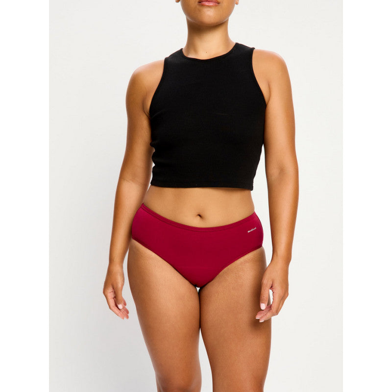 Menstruační kalhotky Modibodi Basic Mid-Rise Brief Moderate Beet Red (MKMBMRBMBR)