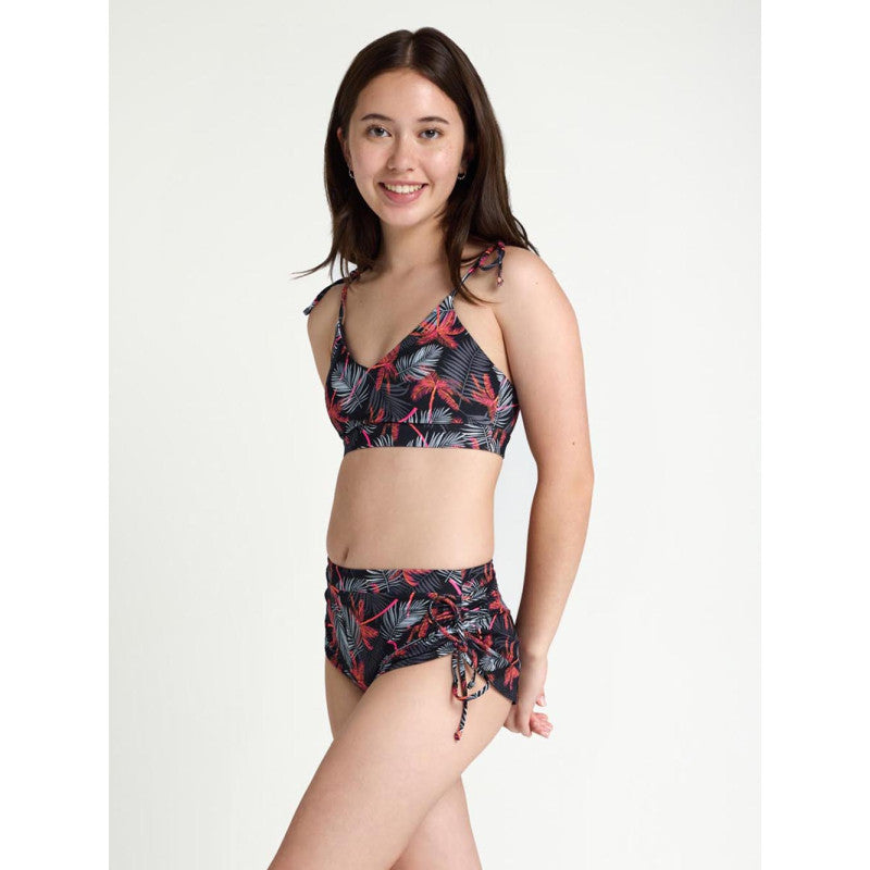 Menstruační plavky Modibodi Teen High Short Jungle Palm Black spodní díl (MODI4377)