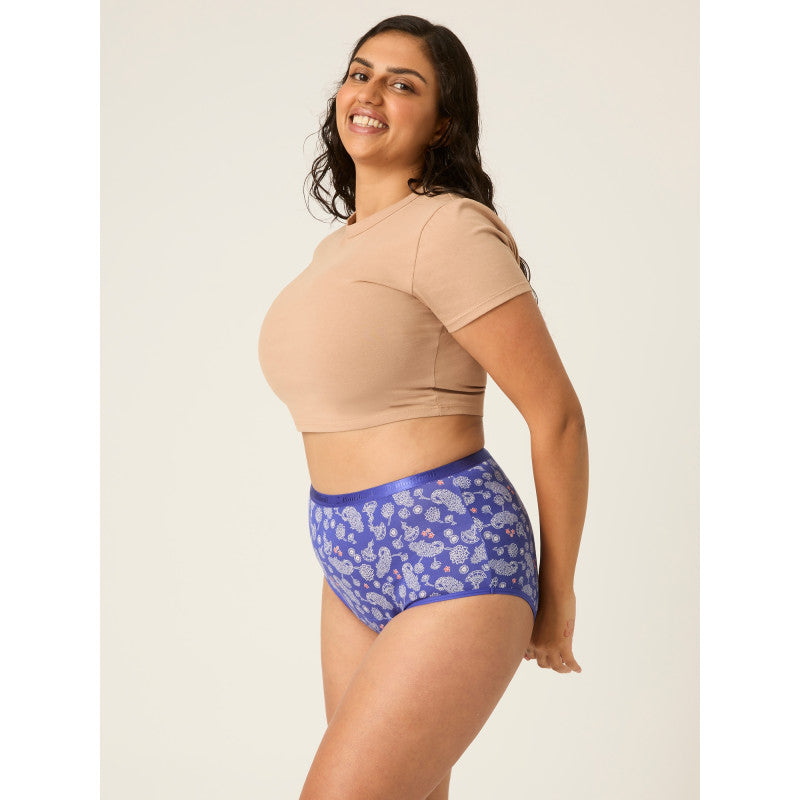 Menstruační kalhotky Modibodi Classic Full Brief Moderate-Heavy Boho Love (MODI4018BL)