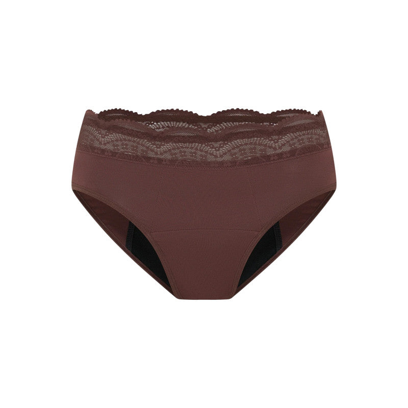 Menstruační kalhotky Modibodi Sensual Hi Waist Bikini Super Mahogany (MKMSM)