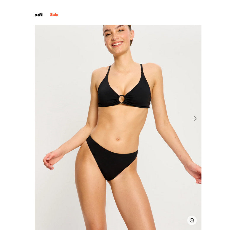 Menstruační plavky Modibodi Hi-Leg Cheeky Bottom Super Black spodní díl (MPMHLCBB)