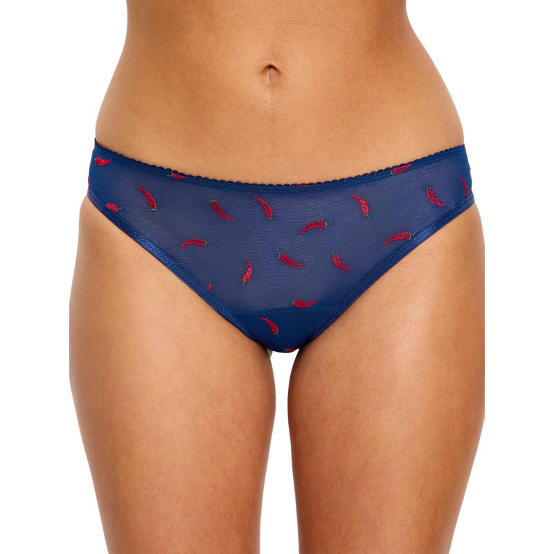 Menstruační kalhotky Modibodi lntimates V Day Cheeky Brief Light Navy Chilli (DKMIVDCBLVC)