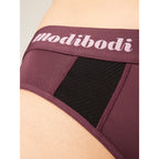 Menstruační kalhotky PUMA & Modibodi Active Thong Super Light Grape - VYBALENÉ (MODI4093GVYB)