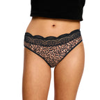 Menstruační kalhotky Modibodi Sensual Hi Waist Bikini Moderate Animalia Brown (MKMSHWBMAB)