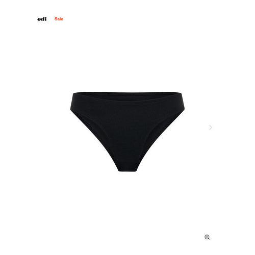 Menstruační plavky Modibodi Hi-Leg Cheeky Bottom Super Black spodní díl (MPMHLCBB)