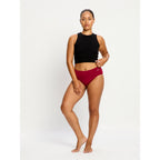 Menstruační kalhotky Modibodi Basic Mid-Rise Brief Moderate Beet Red (MKMBMRBMBR)