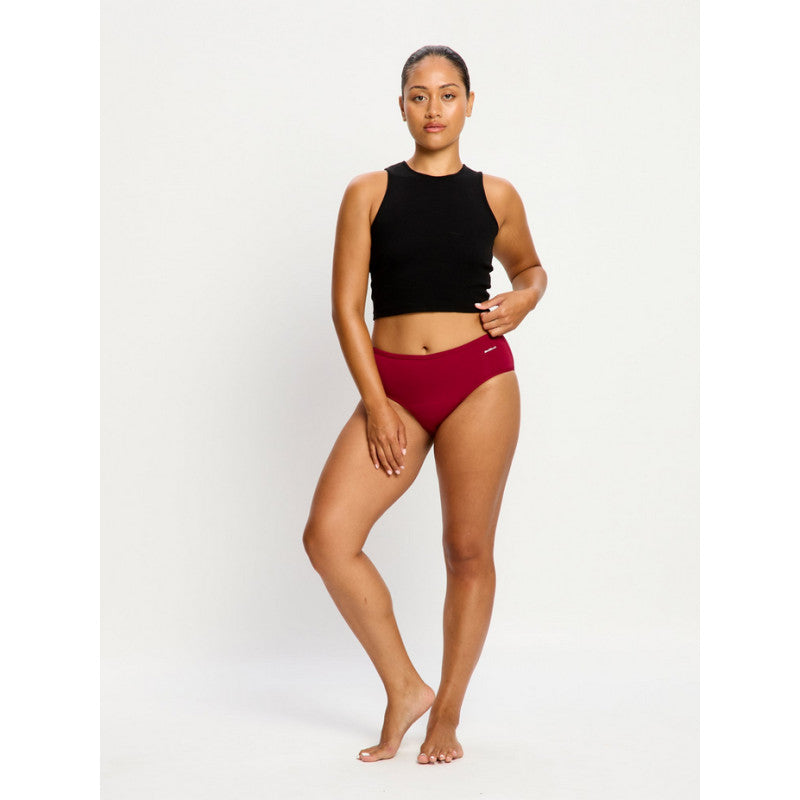 Menstruační kalhotky Modibodi Basic Mid-Rise Brief Moderate Beet Red (MKMBMRBMBR)