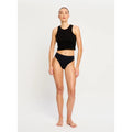 Menstruační tanga Modibodi Modicomfort Seamless Hi Waist Thong Light Black (MTMMSHWTLTB)