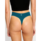 Menstruační tanga Modibodi Modicomfort Seamless Hi Waist Thong Light Teale Blue (MTMMSHWTLTB)