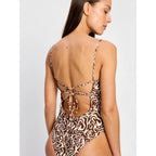 Menstruační plavky Modibodi Sunset V Neck One Piece Light Hazy Pink (MPMSVNOPLHP)