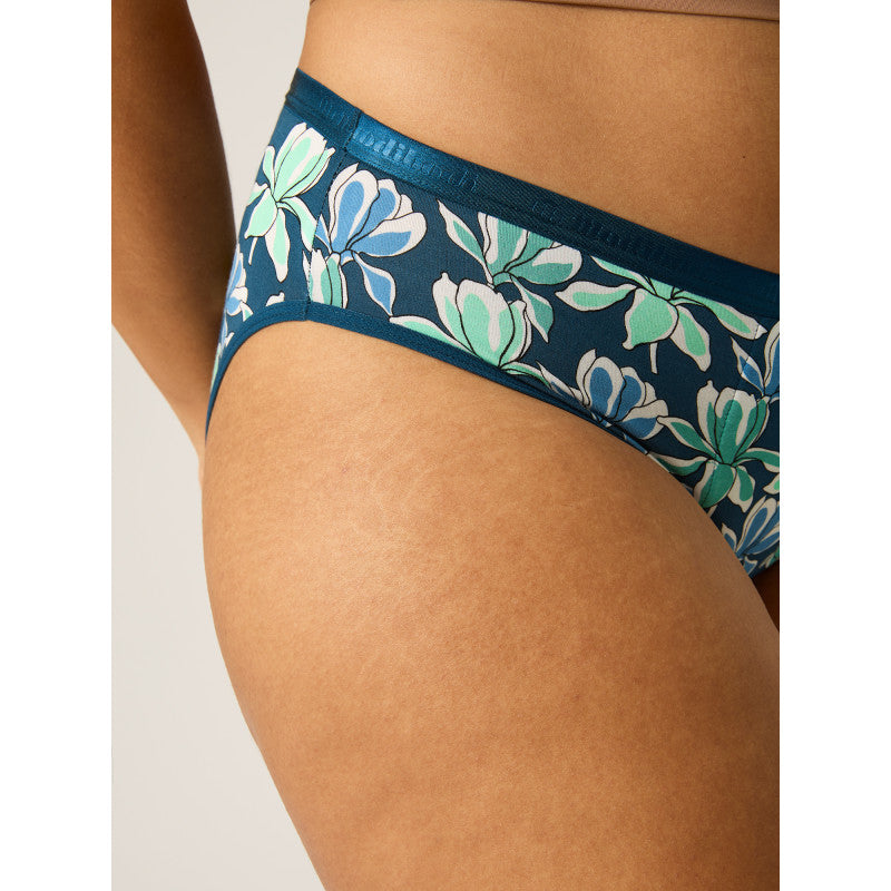 Menstruační kalhotky Modibodi Classic Bikini Maxi Midnight Blue Floral - VYBALENÉ (MODI4012MBFVYB)