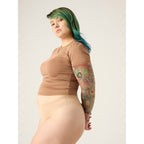 Menstruační tanga Modibodi Seamfree Thong Light Cashew (MTMSTLMC)