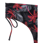 Menstruační plavky Modibodi Teen High Bikini Jungle Palm Black spodní díl (MODI4375JPB)