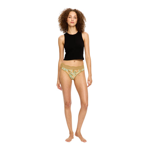 Menstruační kalhotky Modibodi Sensual Hi Waist Bikini Moderate Bellbird (MKMSHWNB)