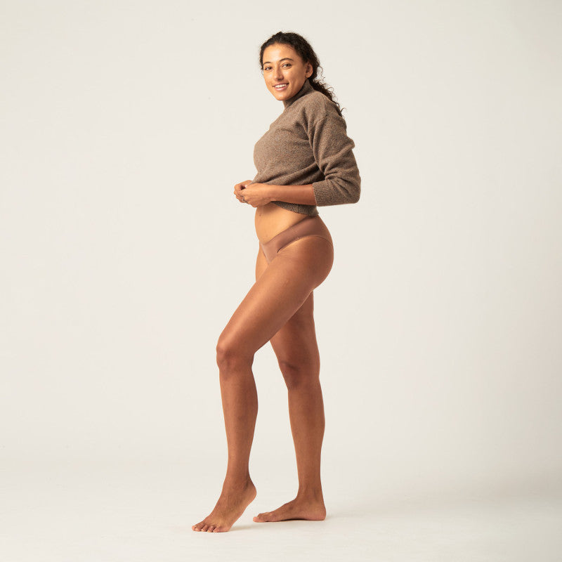 Menstruační kalhotky Modibodi Seamfree Bikini Moderate-Heavy Nutmeg (MODI4065N)