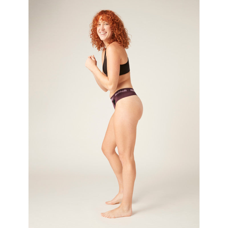 Menstruační tanga PUMA & Modibodi Active Thong Super Light Grape (MTPMATSLG)