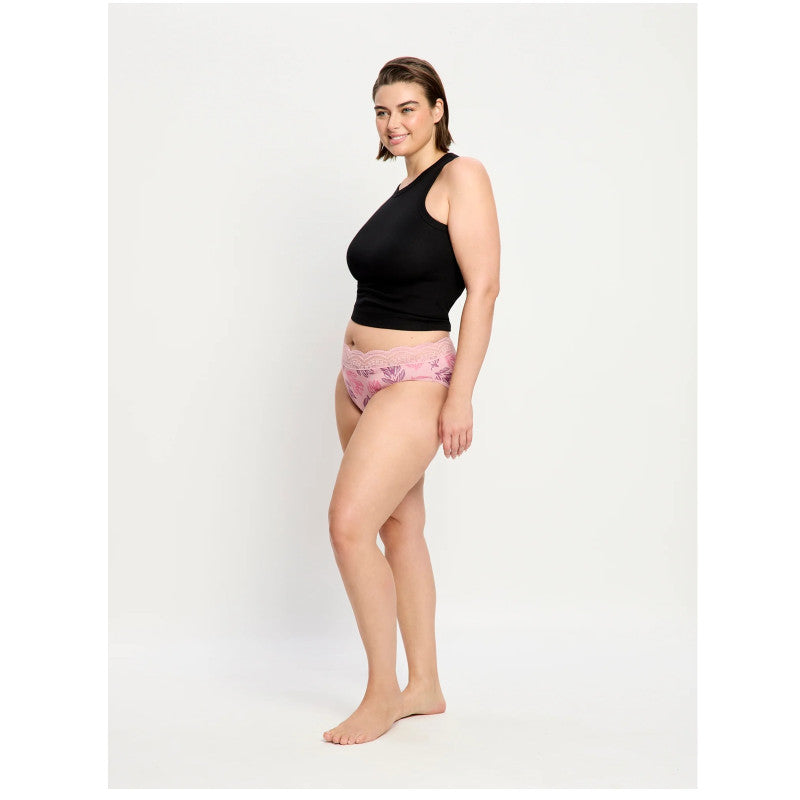 Menstruační kalhotky Modibodi Sensual Hi-Waist Bikini Moderate-Cassia Pink (CAHKMHCAPW)