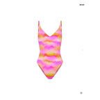 Menstruační plavky Modibodi Sunset V Neck One Piece Light Hazy Pink (MPMSVNOPLHP)