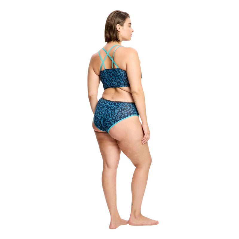 Menstruační kalhotky Modibodi Smileyworld Hi Waist Brief Super-Overnight Steel (MKMSHWBSOS)