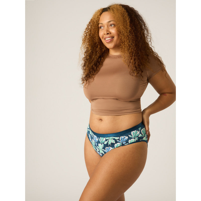 Menstruační kalhotky Modibodi Classic Bikini Maxi Midnight Blue Floral (MODI4012MBF)
