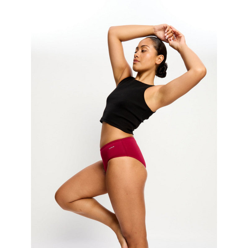Menstruační kalhotky Modibodi Basic Mid-Rise Brief Moderate Beet Red (MKMBMRBMBR)