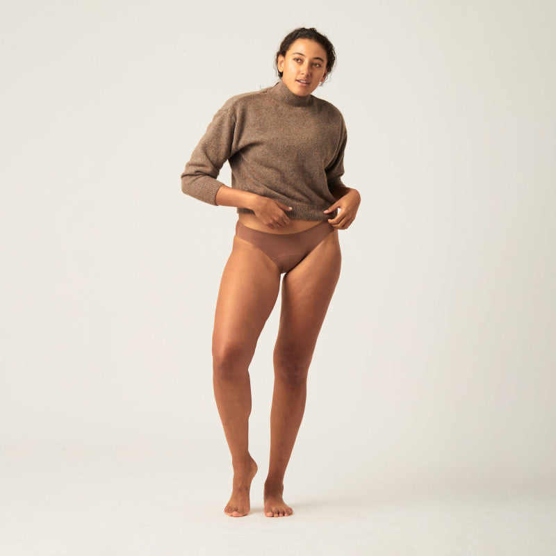 Menstruační kalhotky Modibodi Seamfree Bikini Moderate-Heavy Nutmeg (MODI4065N)