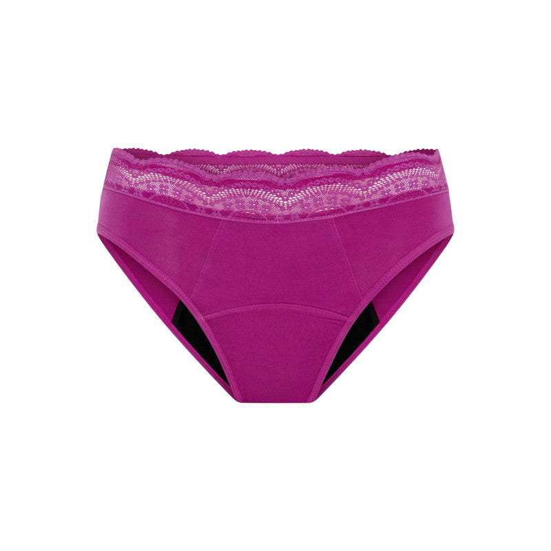 Menstruační kalhotky Modibodi Sensual Hi Waist Bikini Super Electric Fuchsia (MKMSEF)