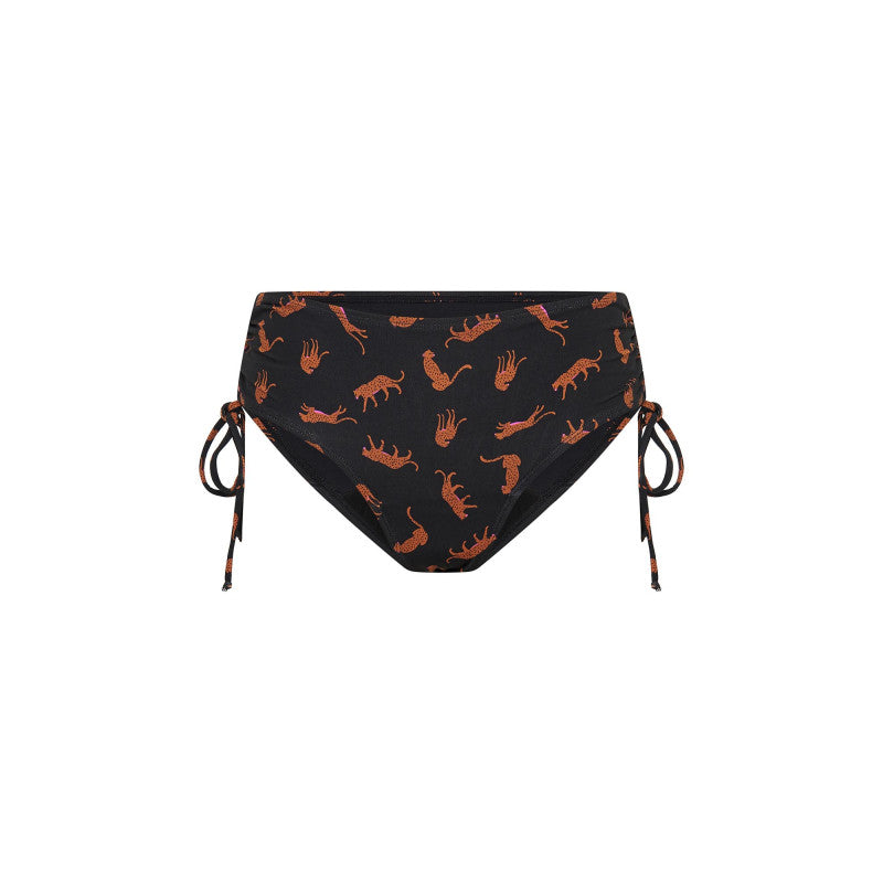 Menstruační plavky Modibodi Teen High Bikini Cheetah Chase Black spodní díl (MODI4375CCB)