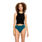 Menstruační kalhotky Modibodi Seamfree Hi Waist Cheeky Moderate Teale Blue (MKMSHWMTB)