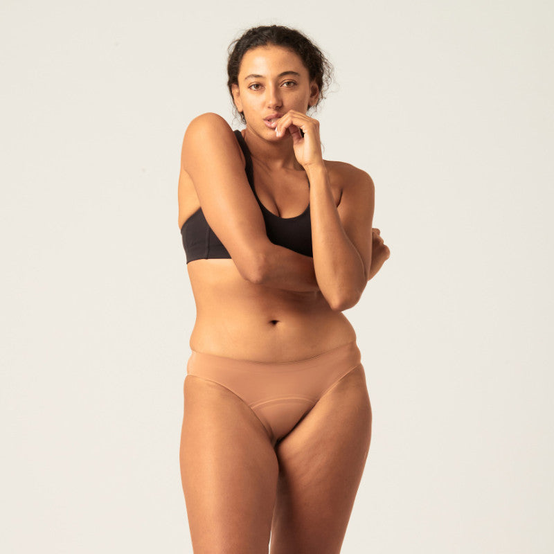 Menstruační kalhotky Modibodi Seamfree Bikini Moderate-Heavy Cinnamon (MODI4065CIN)