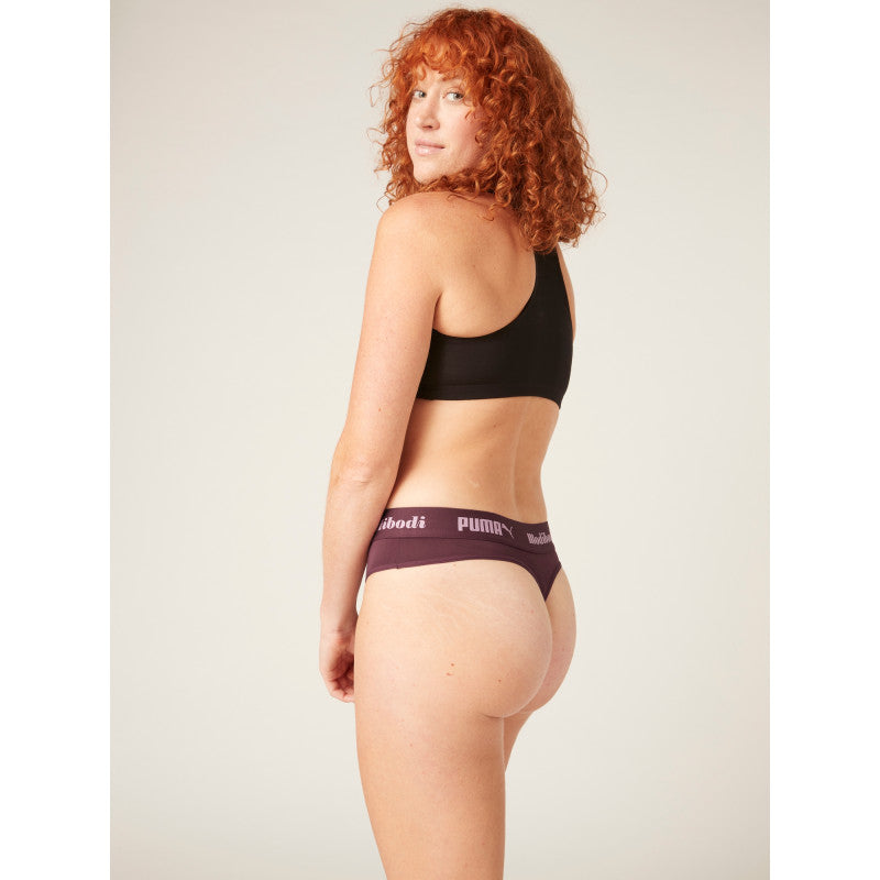 Menstruační tanga PUMA & Modibodi Active Thong Super Light Grape (MTPMATSLG)
