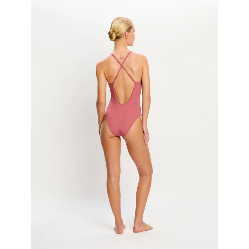 Menstruační plavky Modibodi Molokai X Back One Piece High Absorbency Mauve jednodílné (MPMMXBOPHAM)