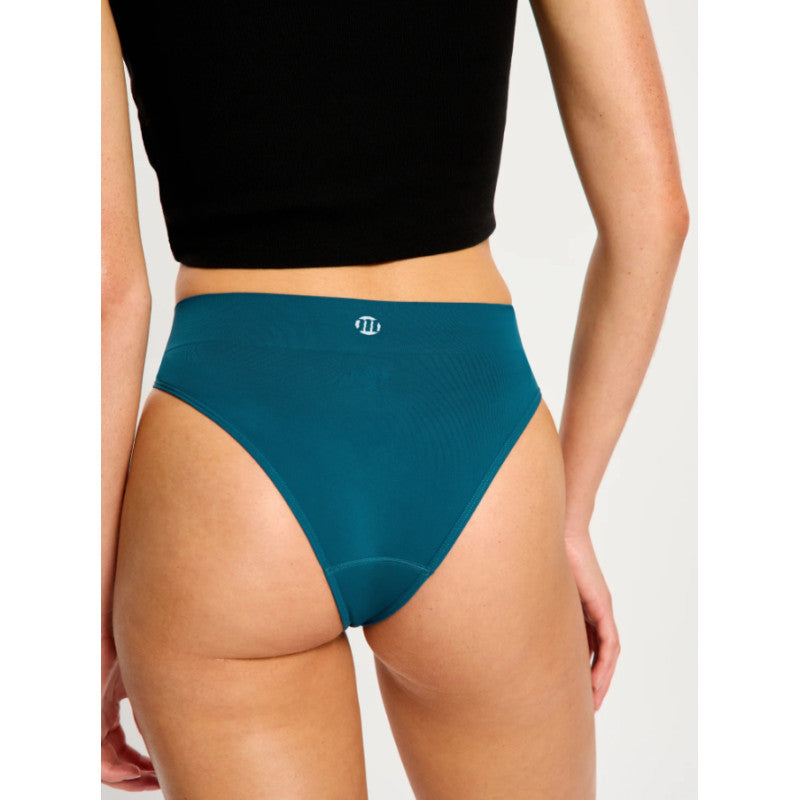 Menstruační kalhotky Modibodi Modicomfort Seamless Hi Waist Cheeky Moderate Teale Blue (MKMMSWCMTB)