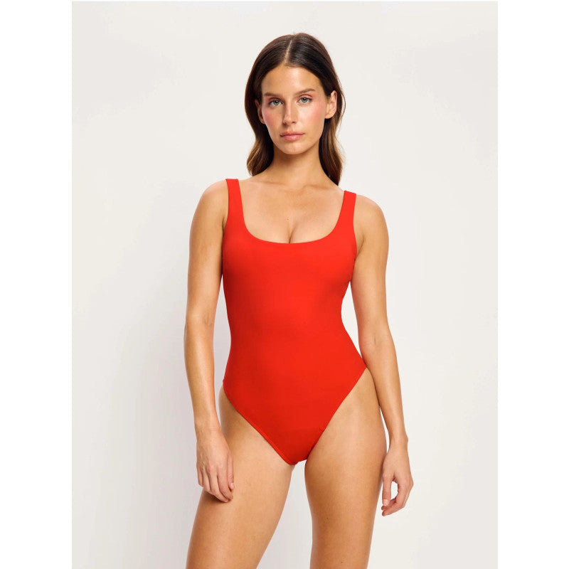 Menstruační plavky Modibodi Sunset V Neck One Piece Light Hazy Pink (MPMSVNOPLHP)