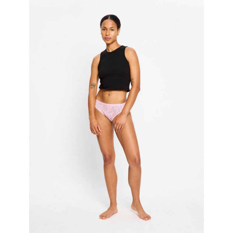 Menstruační kalhotky Modibodi Classic Bikini Light-Moderate Flore Pink (MKMCBLMFP)