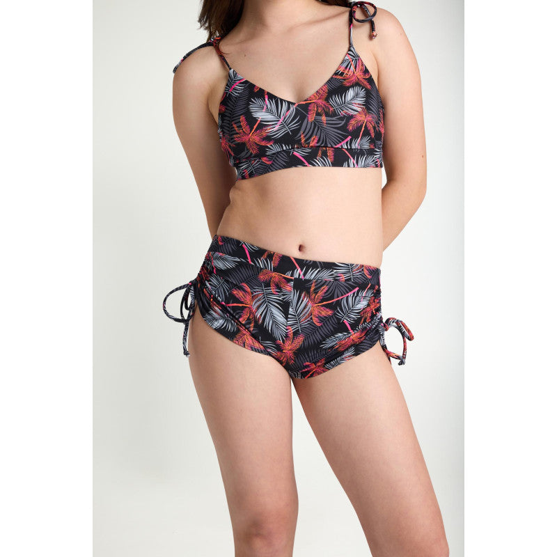 Menstruační plavky Modibodi Teen High Short Jungle Palm Black spodní díl (MODI4377)