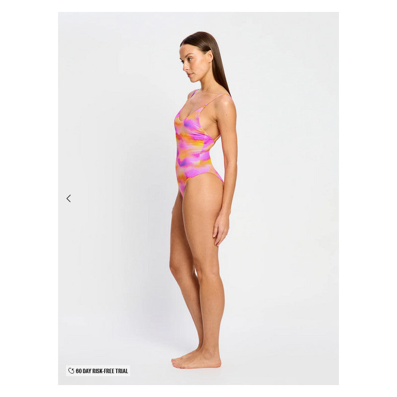 Menstruační plavky Modibodi Sunset V Neck One Piece Light Hazy Pink (MPMSVNOPLHP)