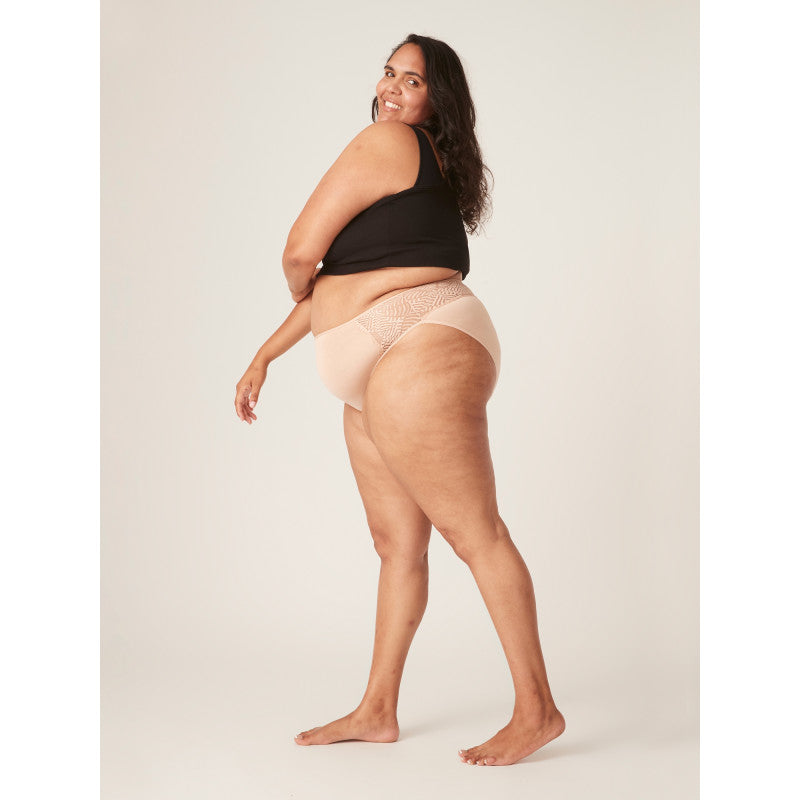 Menstruační kalhotky Modibodi Sensual French Cut Moderate-Heavy Beige (MODI4030B)