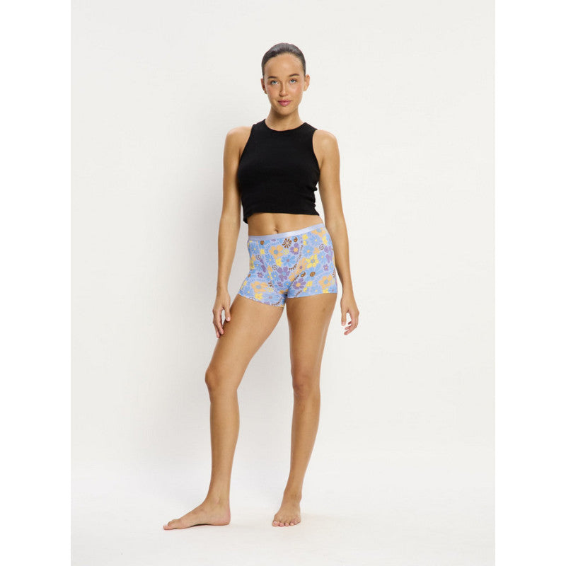 Menstruační kalhotky Modibodi Classic Boyshort Moderate Happy Daisy Blue (MKMCBMHDB)