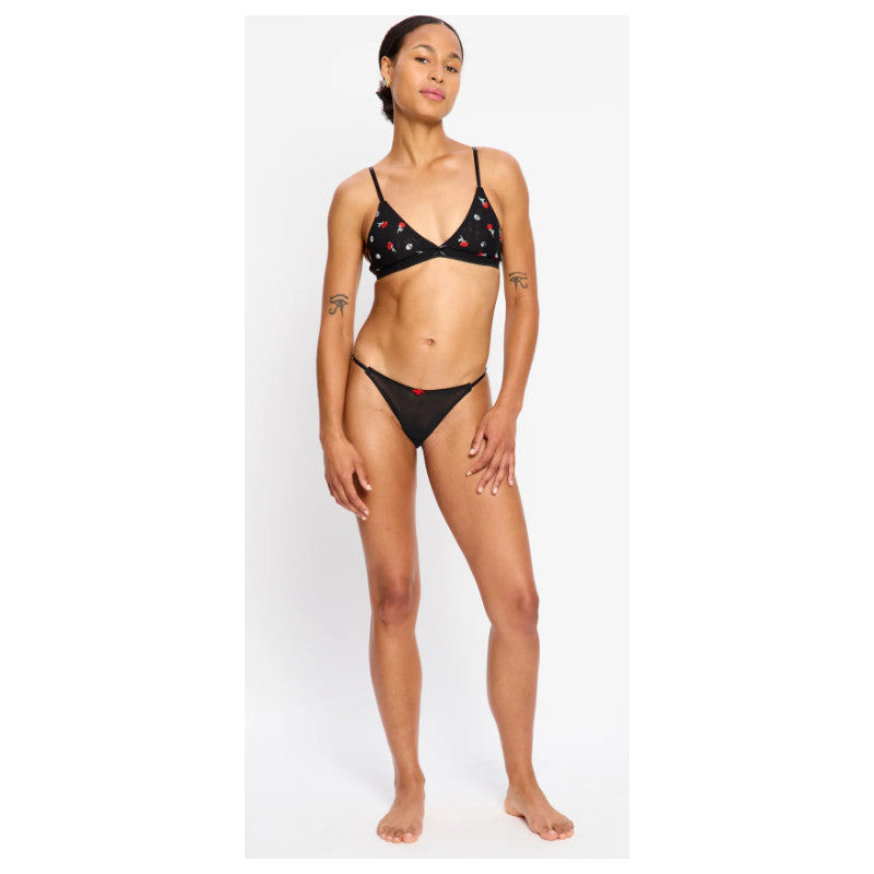 Menstruační tanga Modibodi Intimates V Day Tanga Brief Light-Moderate Black Rose (MTMIVDTBLM)