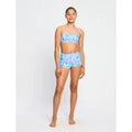 Dívčí menstruační plavky Modibodi Performance Hi Waist Short Super Marble Blue spodní díl (DMPMPHWSSMB)