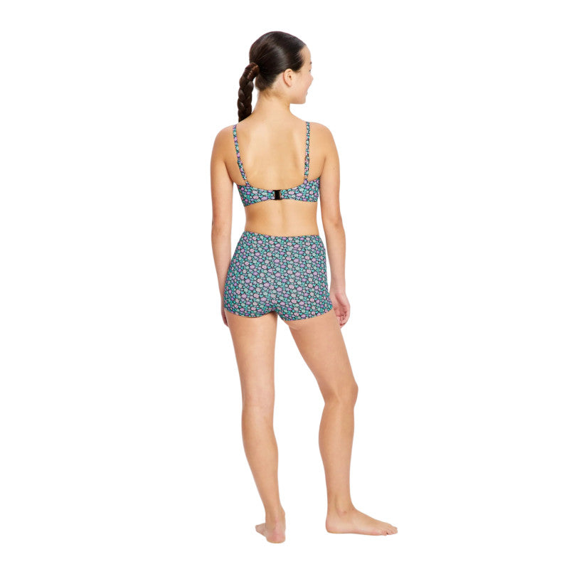Dívčí plavky Modibodi Performance Reversible Crop Top Marble Blue horní díl (DPMPRCTMB)