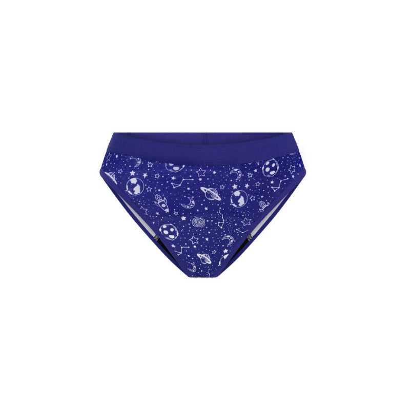 Dívčí menstruační kalhotky Modibodi Teen Hipster Bikini Moderate Galactic Blue (DMKMTHBMGB)