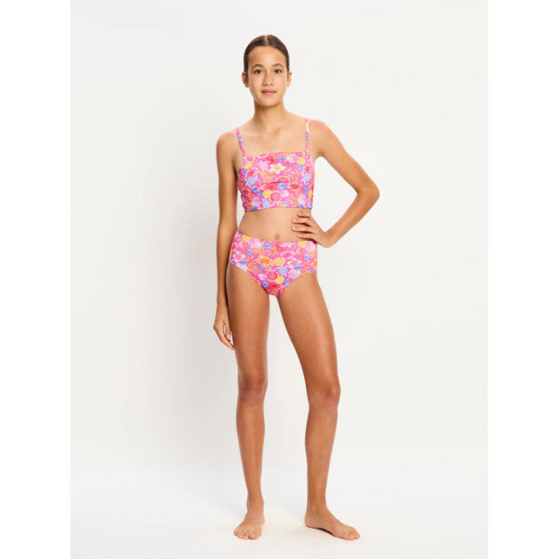 Dívčí menstruační plavky Modibodi Teen Swimwear Hi Waist Bikini Brief Supe Tropicana Crush spodní díl (DMPMADTSHWBBSTCSD)